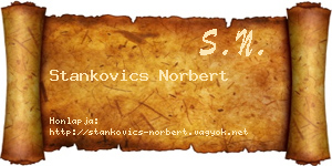 Stankovics Norbert névjegykártya